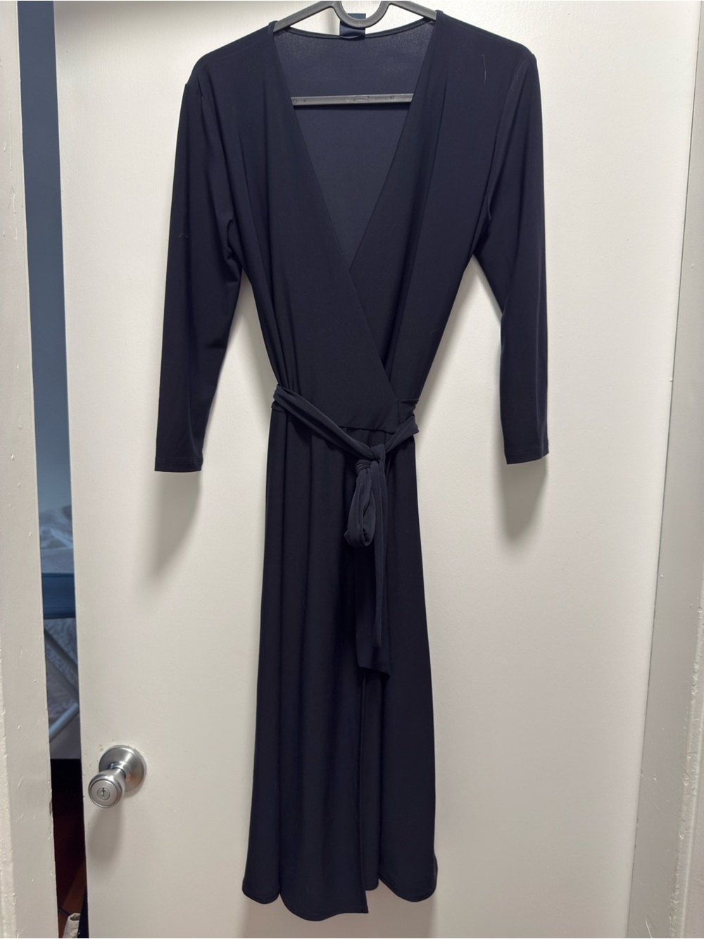 MaxMara Navy Midi Wrap Dress